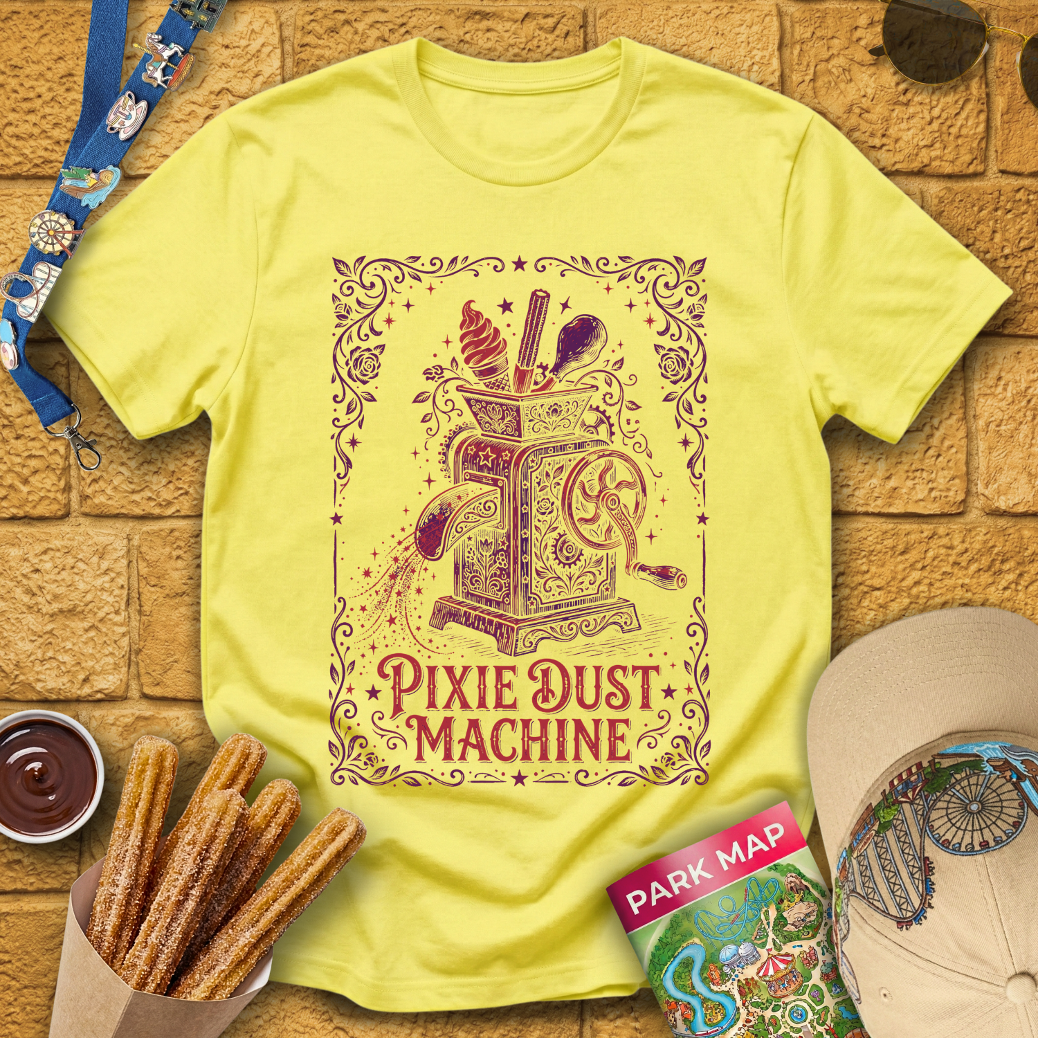 Pixie Dust Machine [Woodcut] T-Shirt