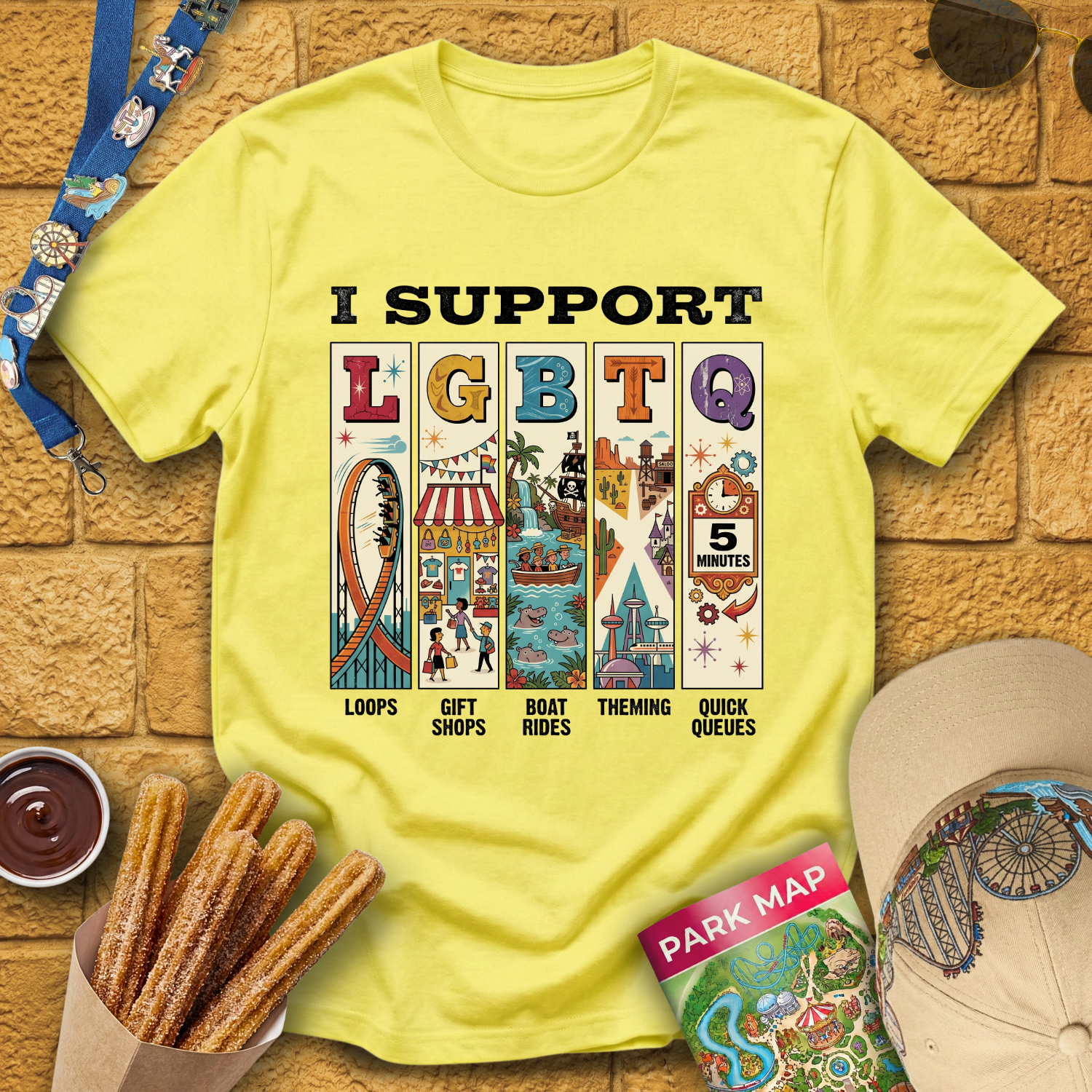 I Support LGBTQ [MidCen] T-Shirt