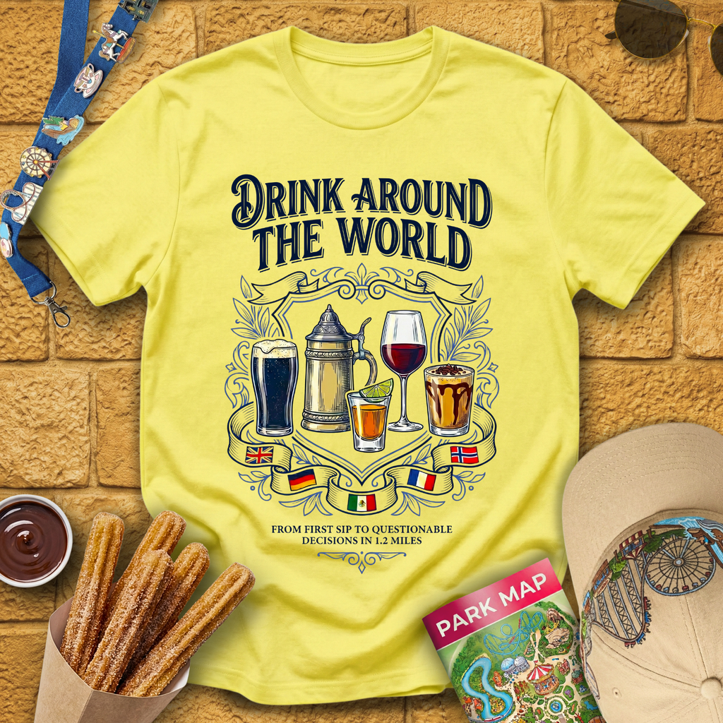 Drinking Around The World [Emblem] T-Shirt