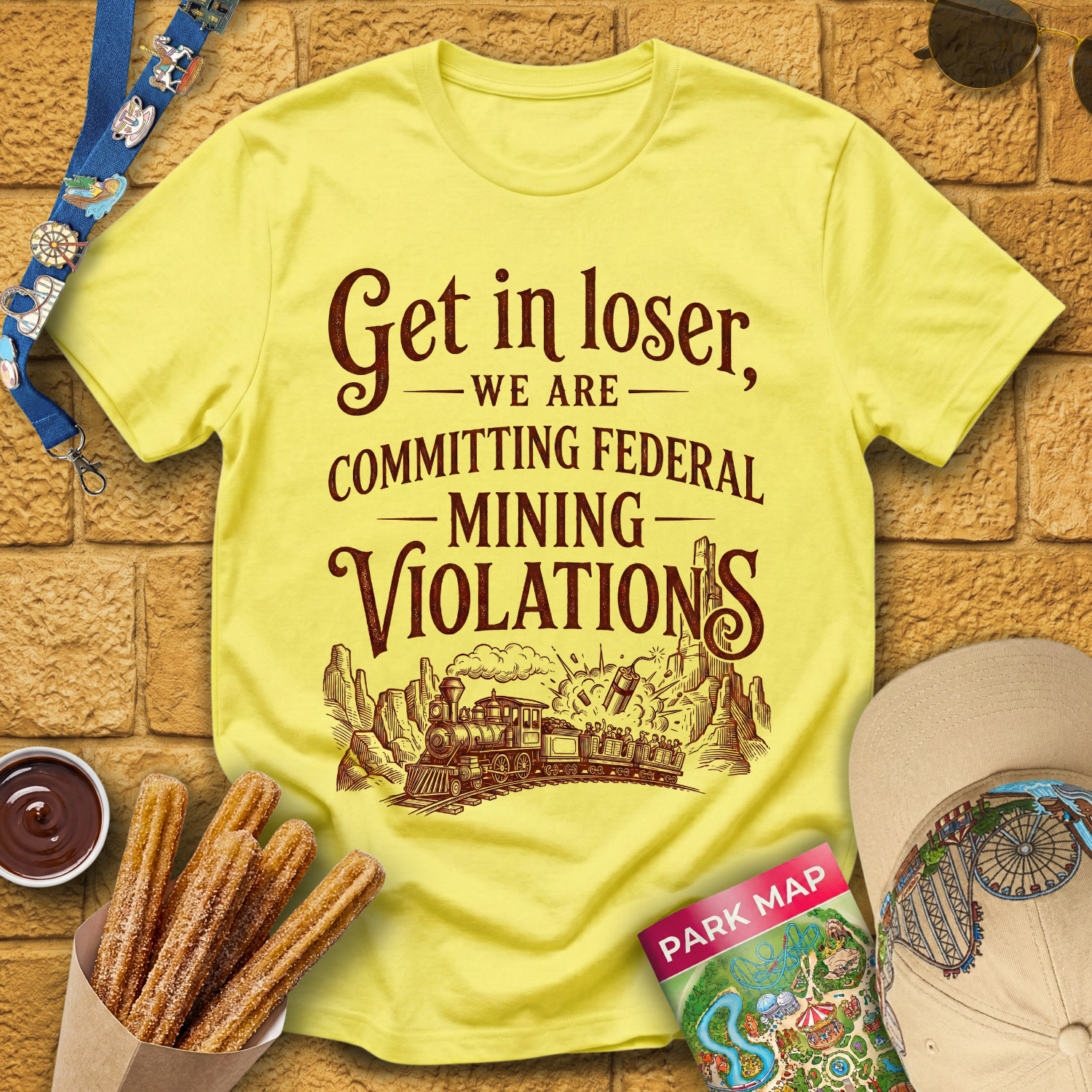 Get In Loser Mine Train [Rustic] T-Shirt