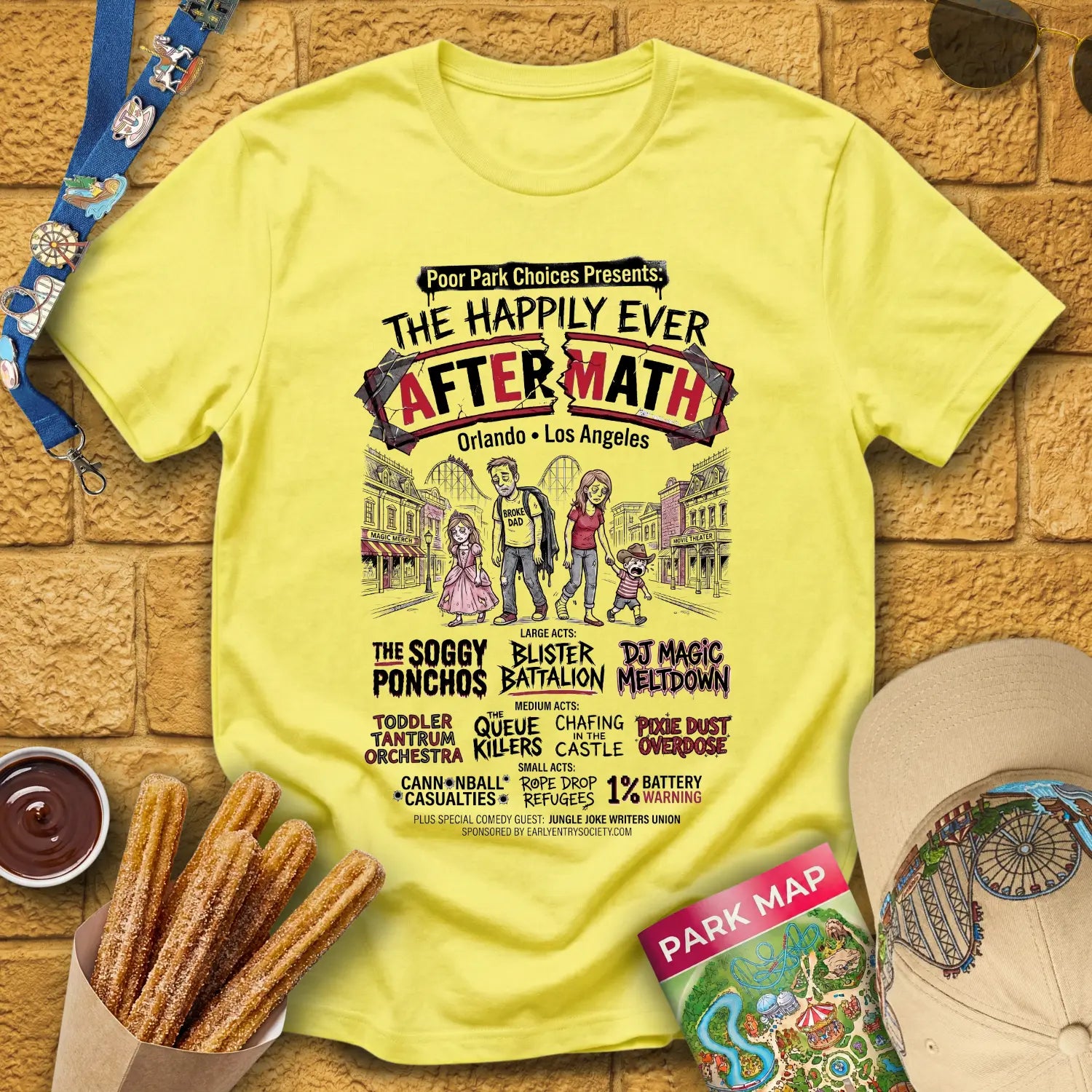 Aftermath Festival [Punk] T-Shirt for Theme Park Fans (Cornsilk)