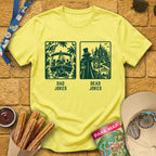 Dad Jokes Dead Jokes [Sleek] T-Shirt for Theme Park Fans (Cornsilk)