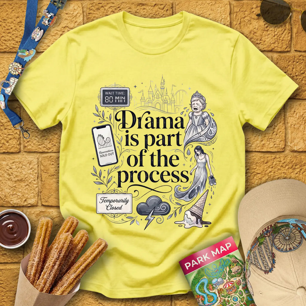 Drama Process [Elite] T-Shirt for Theme Park Fans (Cornsilk)