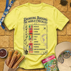 Drinking Checklist [Voyage] T-Shirt for Theme Park Fans (Cornsilk)
