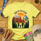 Fun At Its Peak [Retro] T-Shirt for Theme Park Fans (Cornsilk)