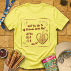 Go To Orlando [Doodle] T-Shirt for Theme Park Fans (Cornsilk)