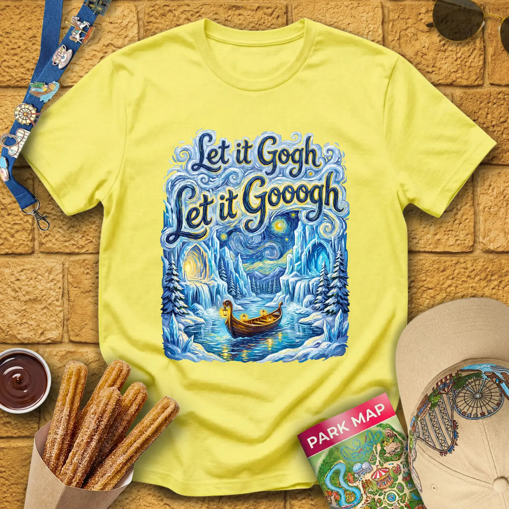 Let It Gogh [Artsy2] T-Shirt for Theme Park Fans (Cornsilk)