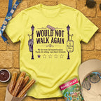 Not Walk Again [Haunted] T-Shirt for Theme Park Fans (Cornsilk)