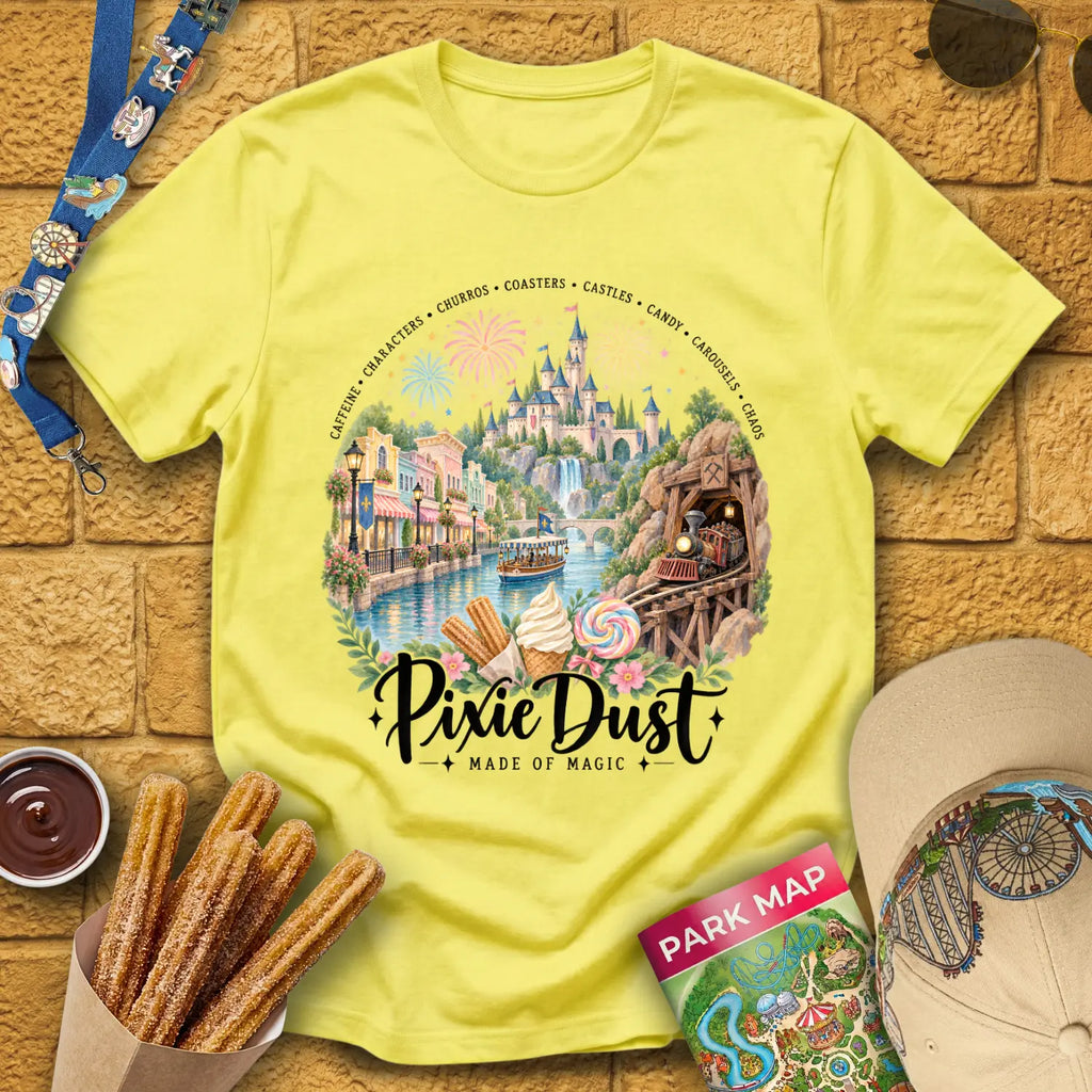 Pixie Dust [Aqua] T-Shirt for Theme Park Fans (Cornsilk)