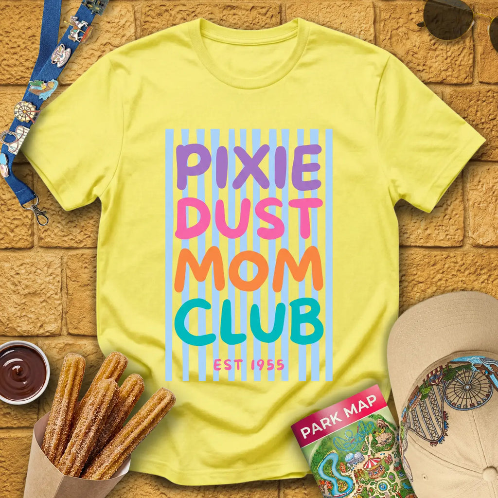 Pixie Dust Mom Club [Bold] T-Shirt for Theme Park Fans (Cornsilk)