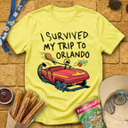 Survived Orlando Trip [VecComic] T-Shirt for Theme Park Fans (Cornsilk)