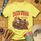 Train Wreck Lady [50s] T-Shirt for Theme Park Fans (Cornsilk)