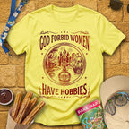 Women Hobbies [RetroArtsy] T-Shirt for Theme Park Fans (Cornsilk)