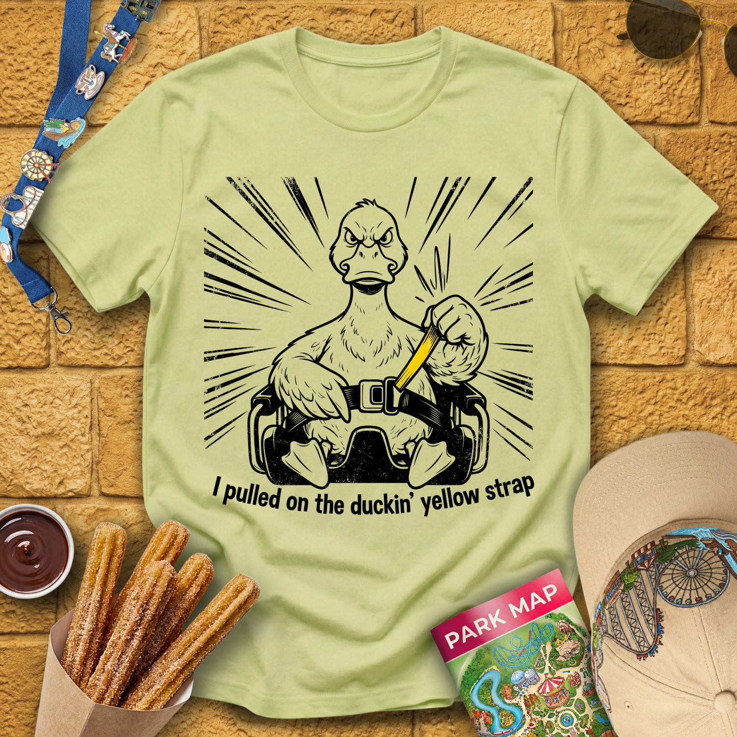 Duckin' Yellow Strap [Comic] T-Shirt