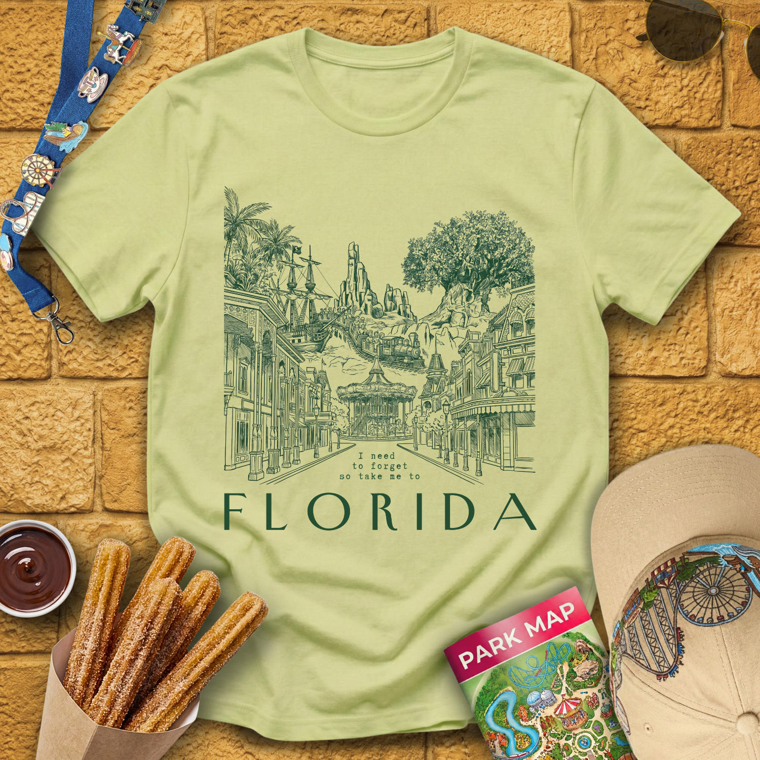 Take Me To Florida [LineArt] T-Shirt