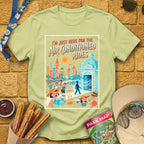 Here For AC Rides [RetroComic] T-Shirt for Theme Park Fans (Pistachio)