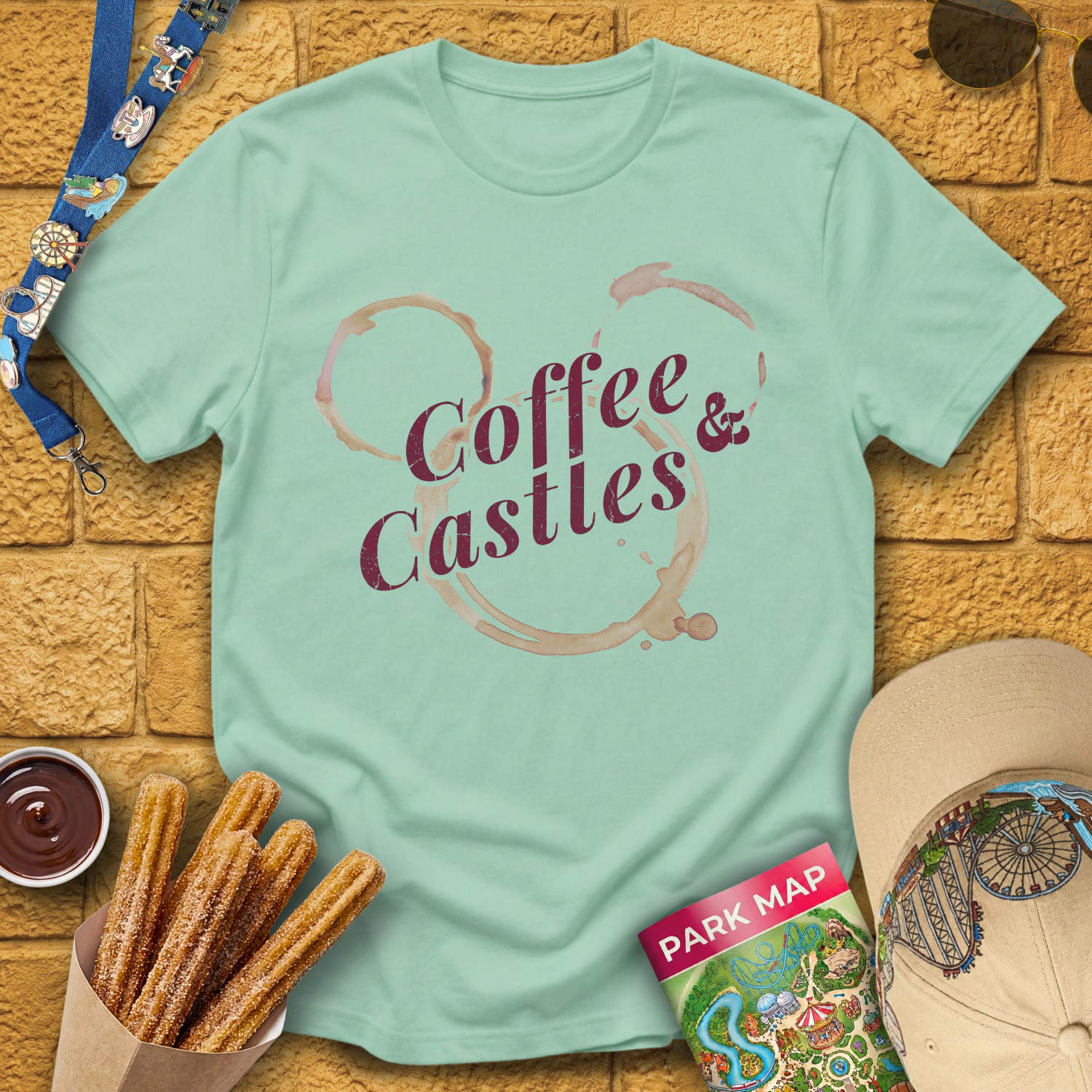 Coffee & Castles [Stained] T-Shirt