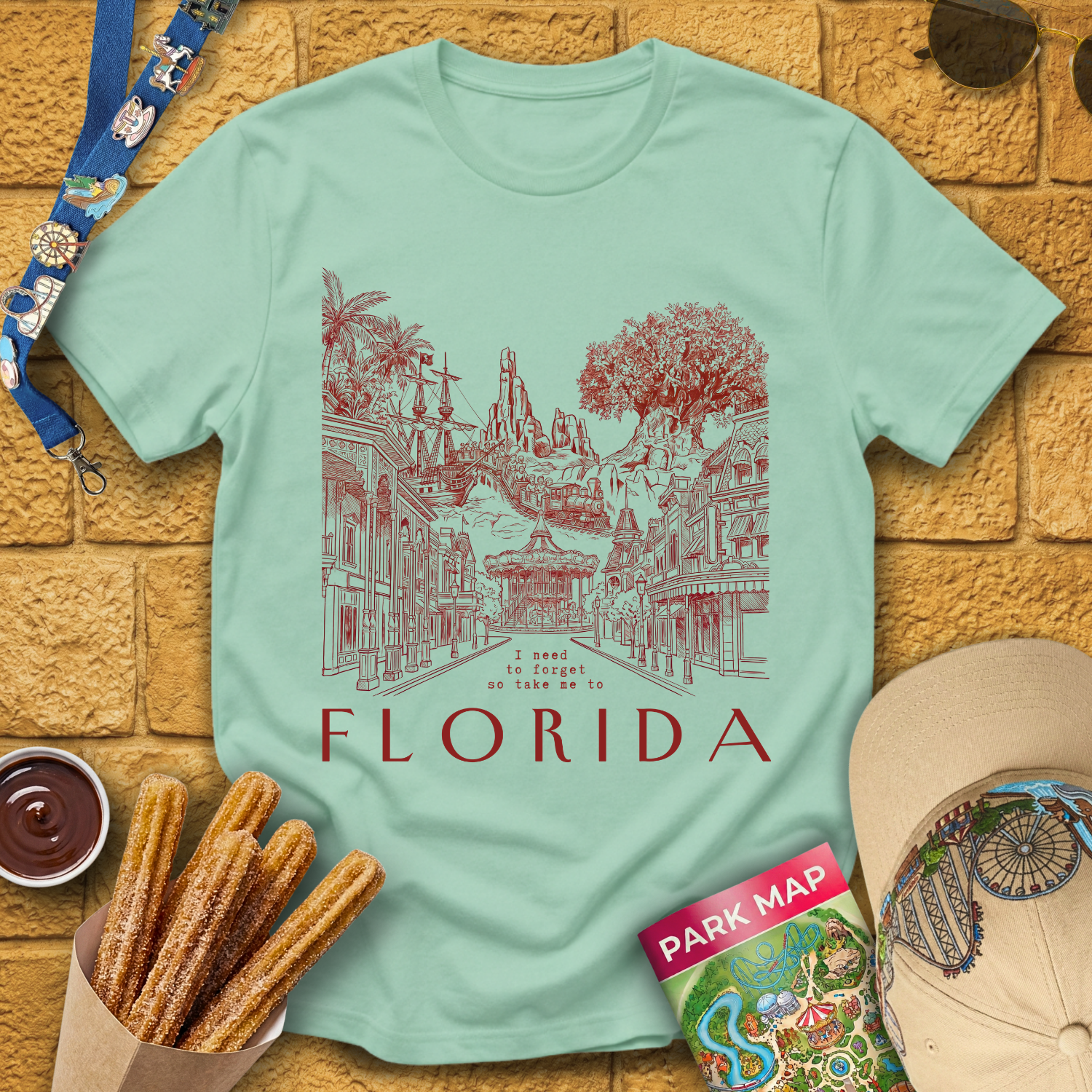 Take Me To Florida [LineArt] T-Shirt