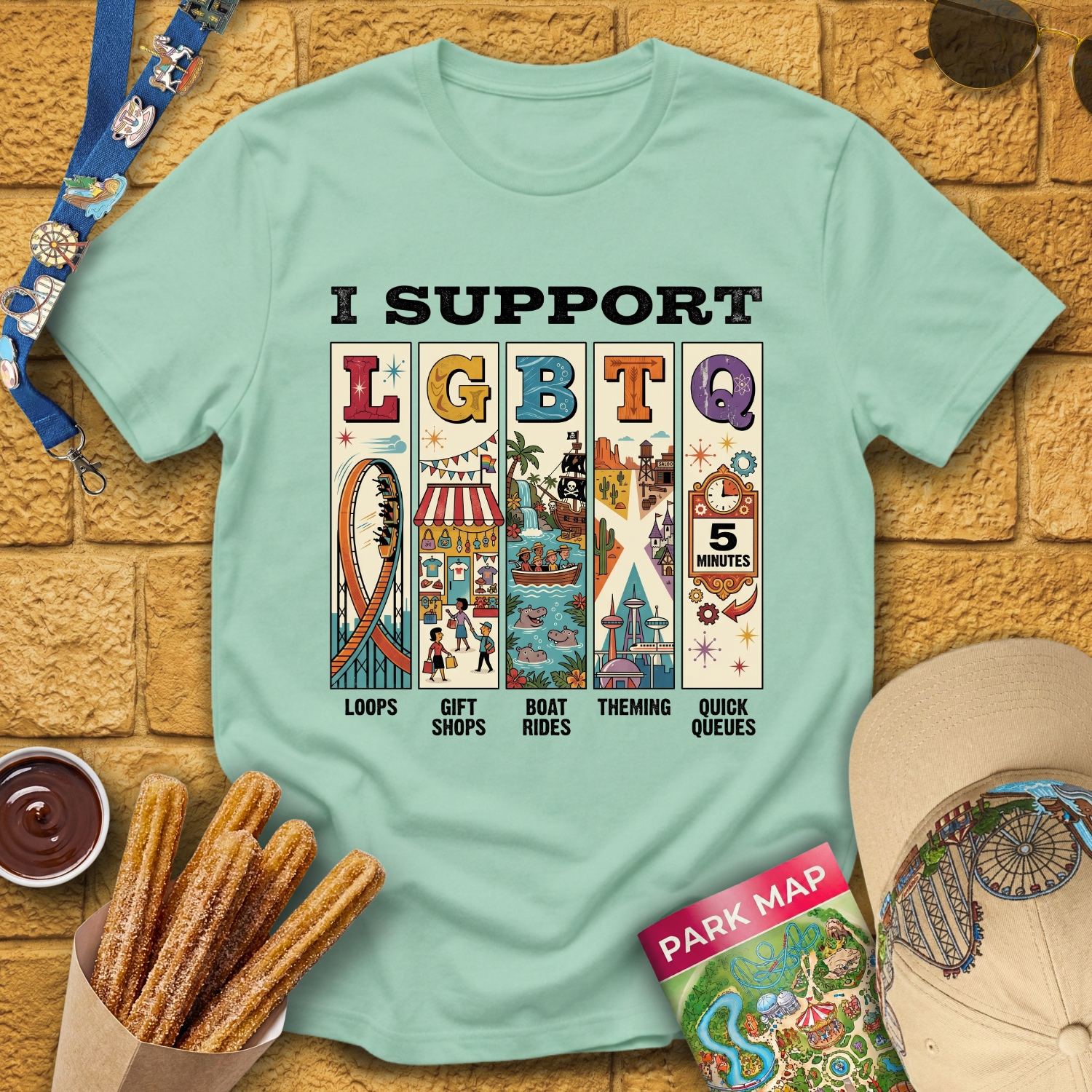 I Support LGBTQ [MidCen] T-Shirt