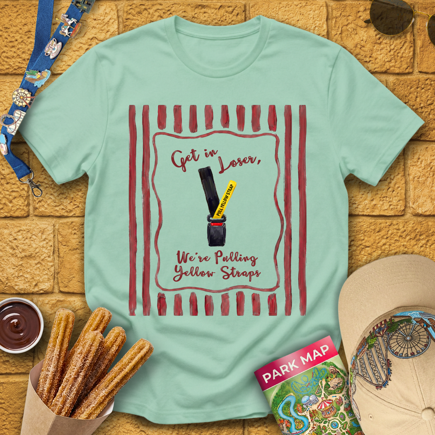 Get In Loser Yellow Strap [Brushed] T-Shirt