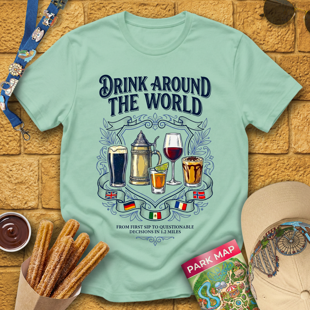 Drinking Around The World [Emblem] T-Shirt