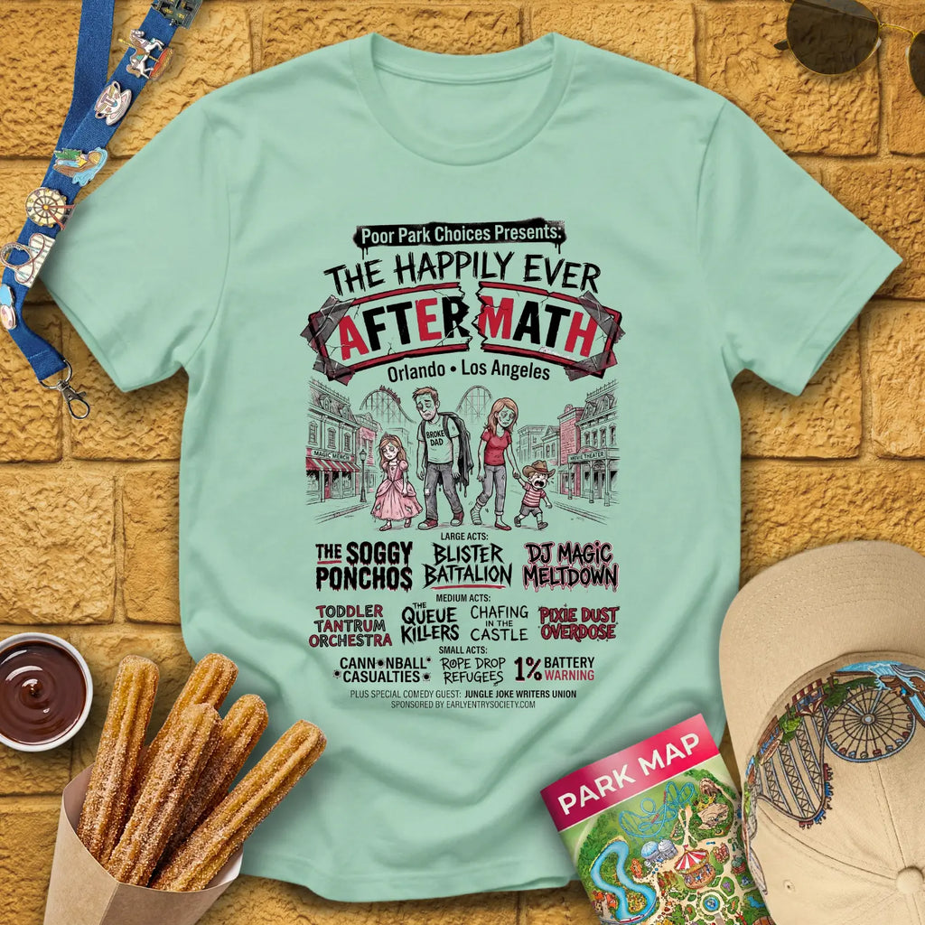 Aftermath Festival [Punk] T-Shirt for Theme Park Fans (Mint Green)