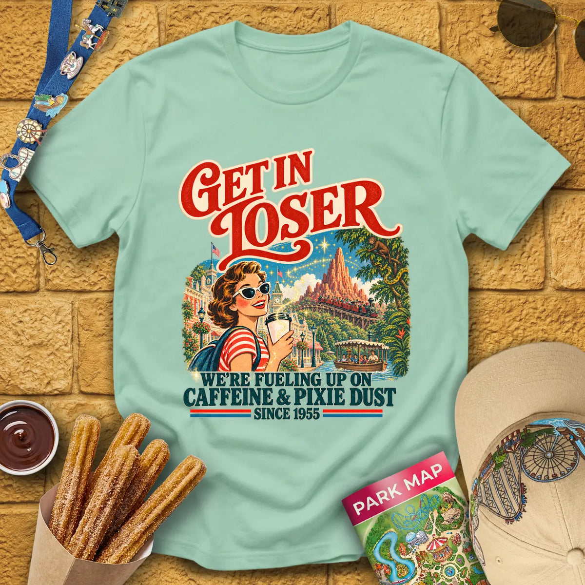 Get In Loser Caffeine&Pixie [Poster] T-Shirt
