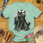 Ghost Hostess Dress [Artsy] T-Shirt for Theme Park Fans (Mint Green)