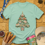 Merry Pixie Tree [FolkBoho] T-Shirt for Theme Park Fans (Mint Green)