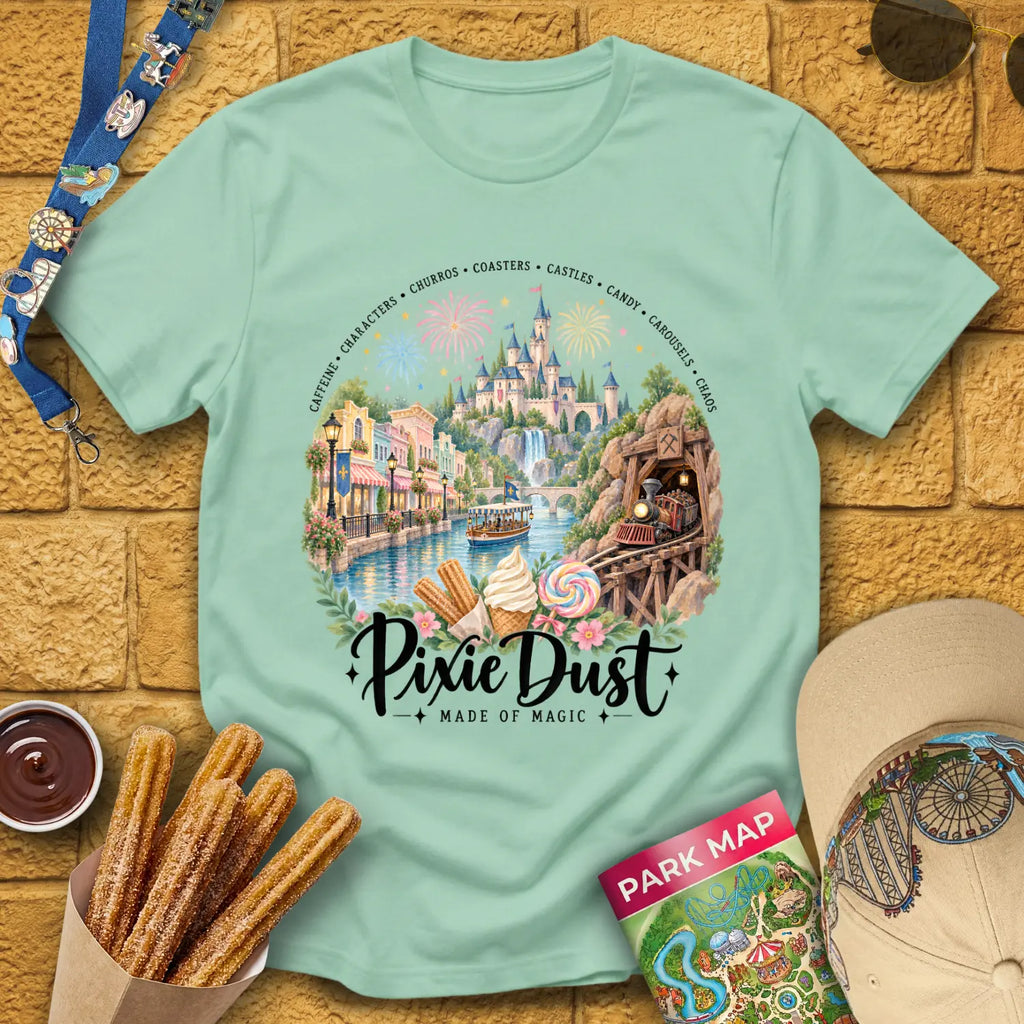 Pixie Dust [Aqua] T-Shirt for Theme Park Fans (Mint Green)