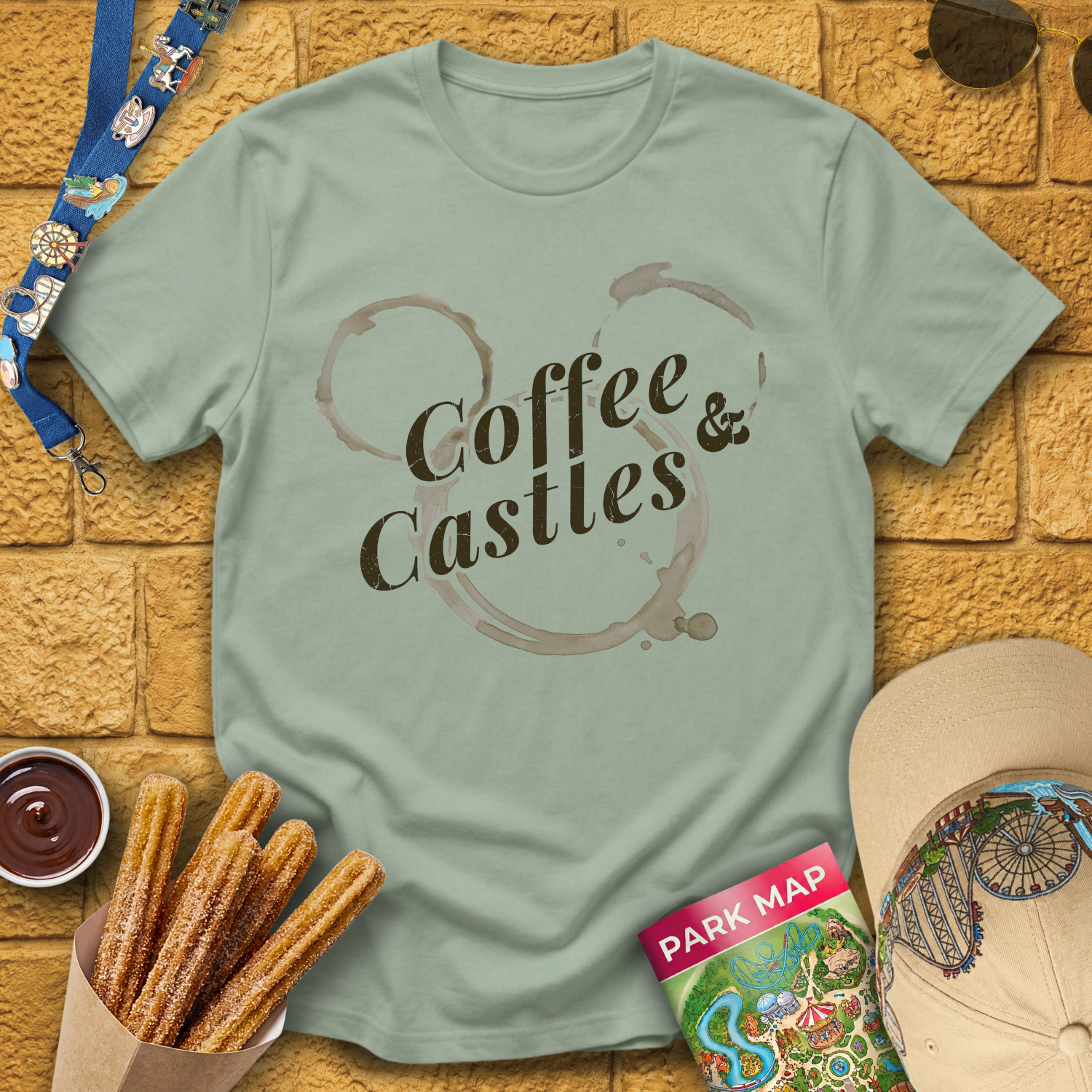 Coffee & Castles [Stained] T-Shirt