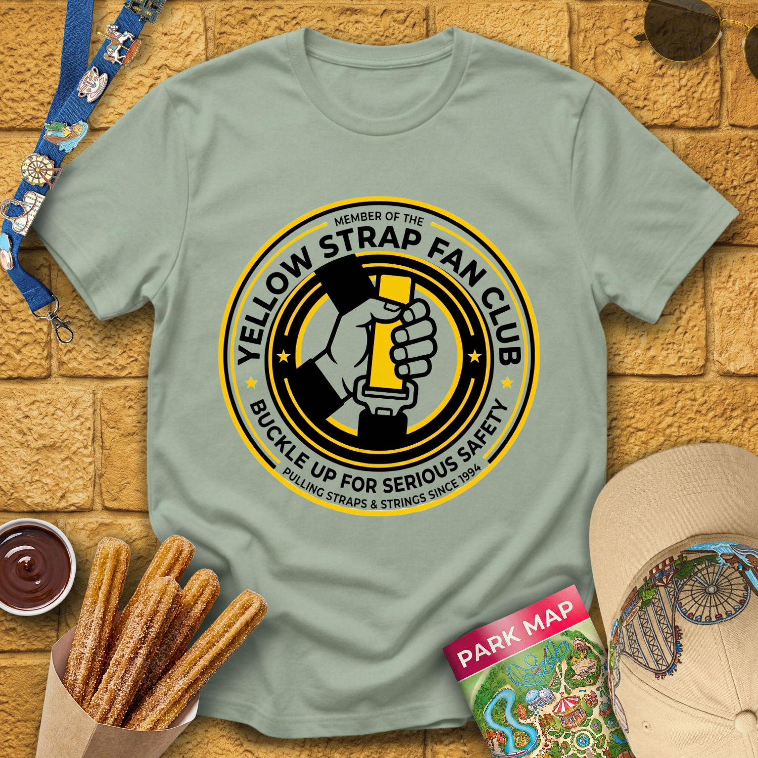 Yellow Strap Fan Club [CleanBadge] T-Shirt