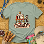 Bad Wait Time [RetroIllu] T-Shirt for Theme Park Fans (Sage)