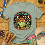 Cinco De Drinko [BoldBadge] T-Shirt for Theme Park Fans (Sage)