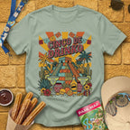 Cinco De Drinko [RetroPoster] T-Shirt for Theme Park Fans (Sage)