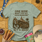 Fix Your Problems [MidCen] T-Shirt for Theme Park Fans (Sage)