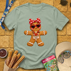 Gingerbread Lady [Impasto] T-Shirt for Theme Park Fans (Sage)