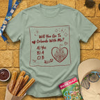 Go To Orlando [Doodle] T-Shirt for Theme Park Fans (Sage)