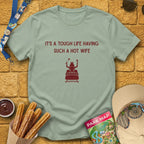 Hot Wife [Sleek] T-Shirt for Theme Park Fans (Sage)