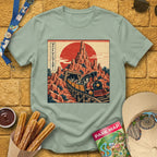 Mine Train [Japanese] T-Shirt for Theme Park Fans (Sage)