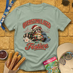 Overstimulated By Xmas [50s] T-Shirt for Theme Park Fans (Sage)