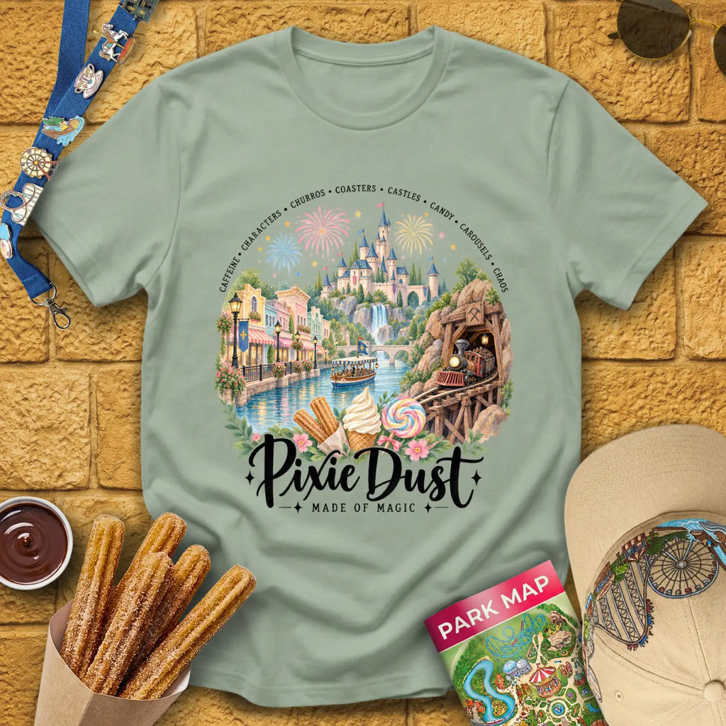 Pixie Dust [Aqua] T-Shirt for Theme Park Fans (Sage)