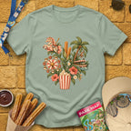 Popcorn Park Plant [Boho] T-Shirt for Theme Park Fans (Sage)