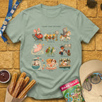 Theme Park Critters [SleekStory] T-Shirt for Theme Park Fans (Sage)
