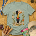 Yellow Strap [BohoOval] T-Shirt for Theme Park Fans (Sage)