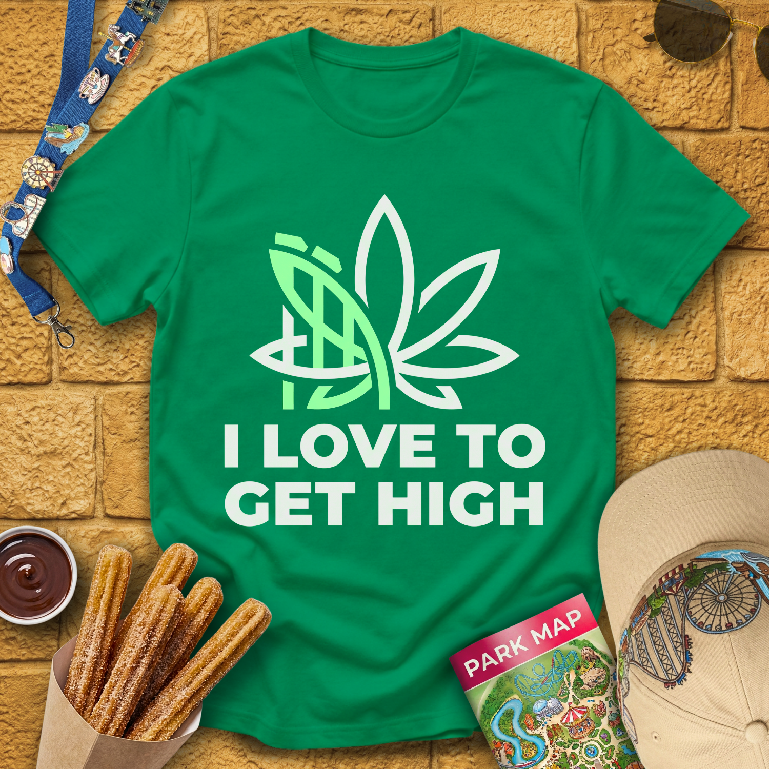 I Love To Get High [Sleek] T-Shirt