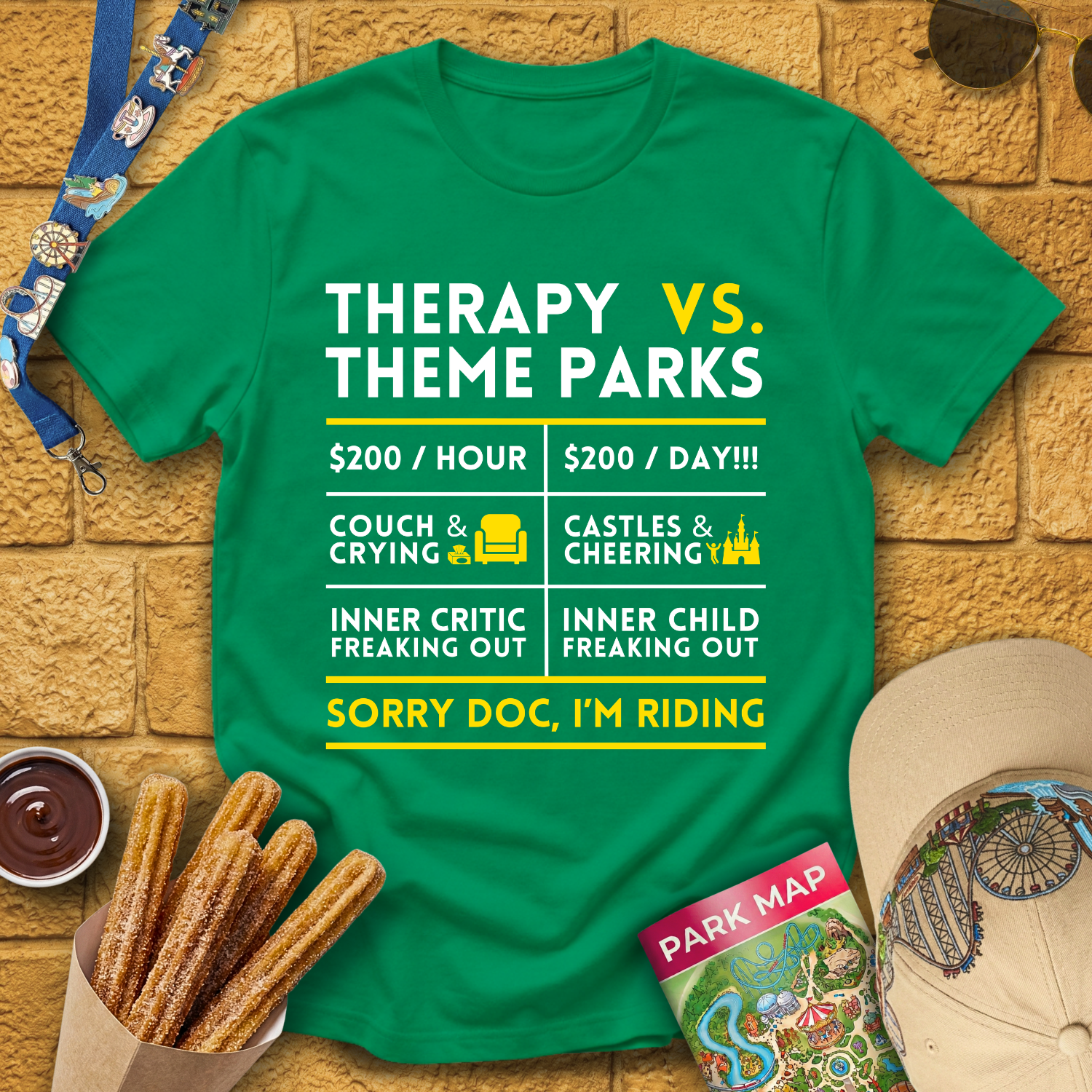 Therapy vs. Theme Parks T-Shirt