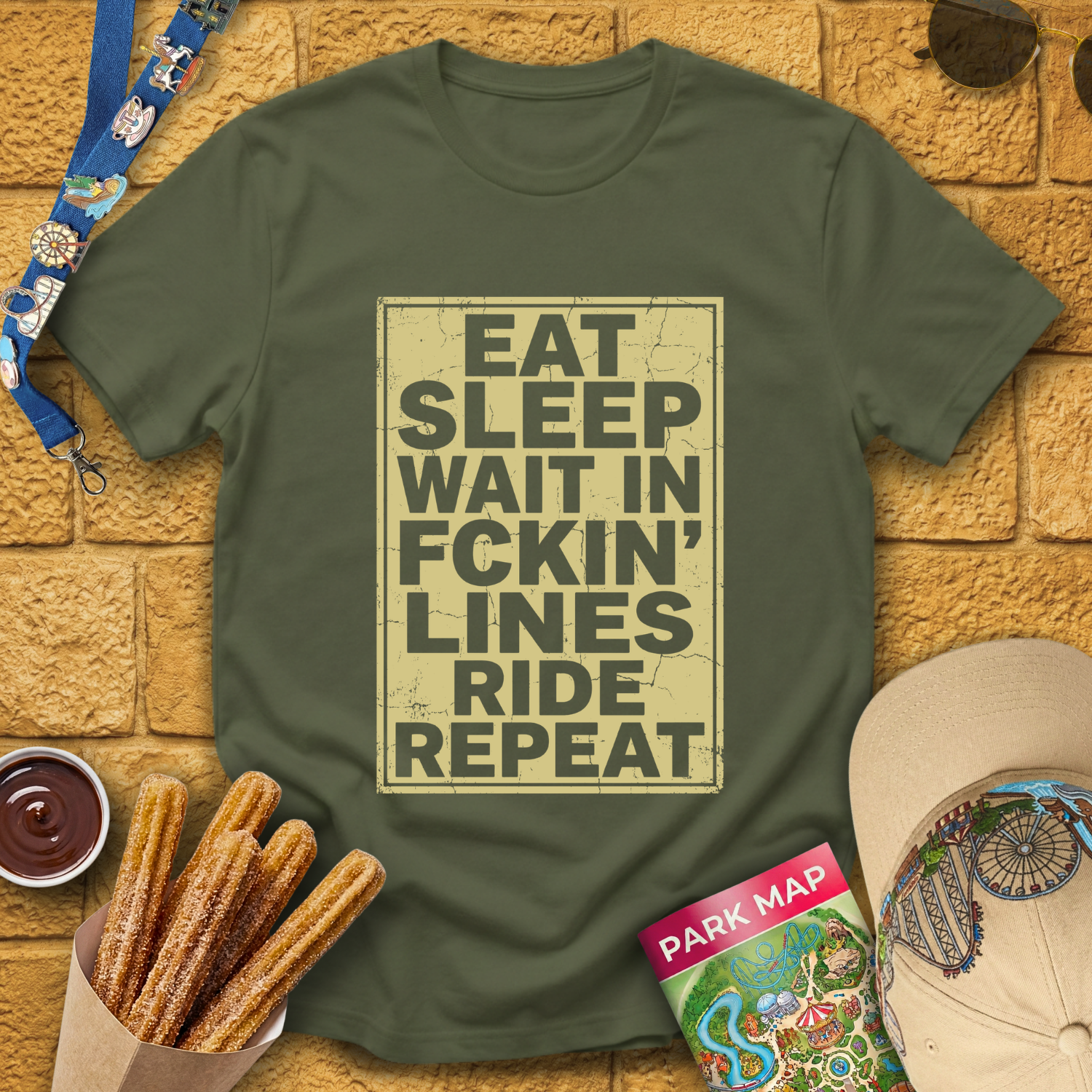 Sleep Wait Repeat [Distressed] T-Shirt