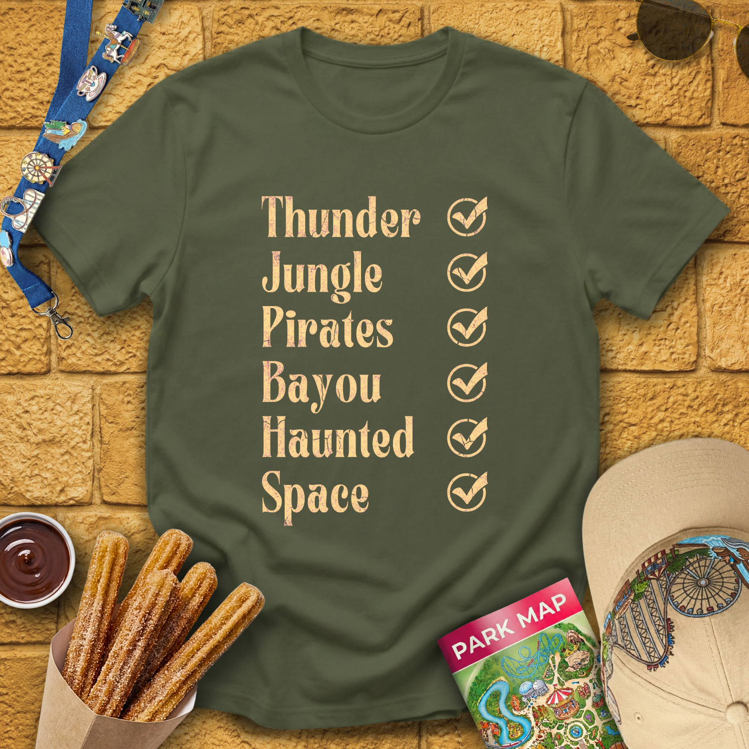 Rides Checklist [Distressed] T-Shirt