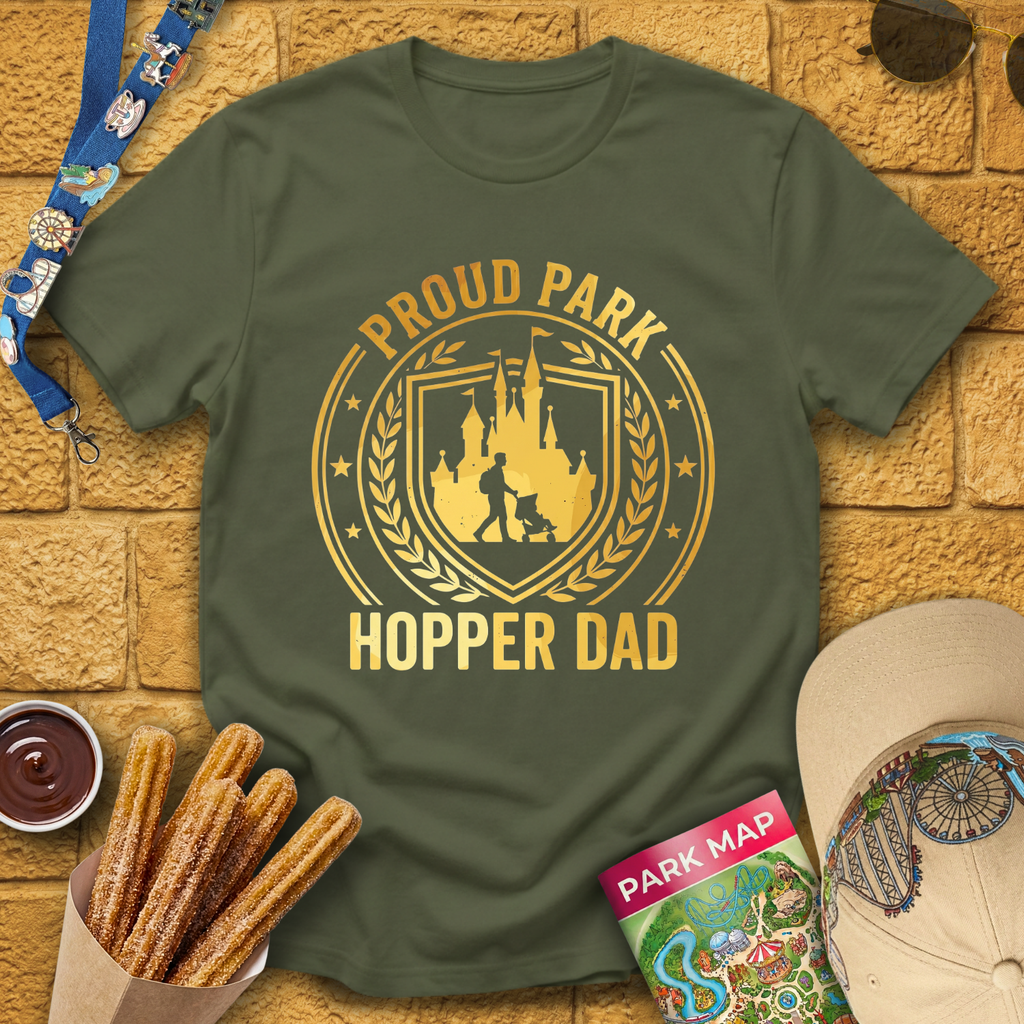 Proud Park Hopper Dad [Badge] T-Shirt